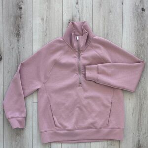 Women's Dusty Pink Quarter-Zip Sweatshirt
